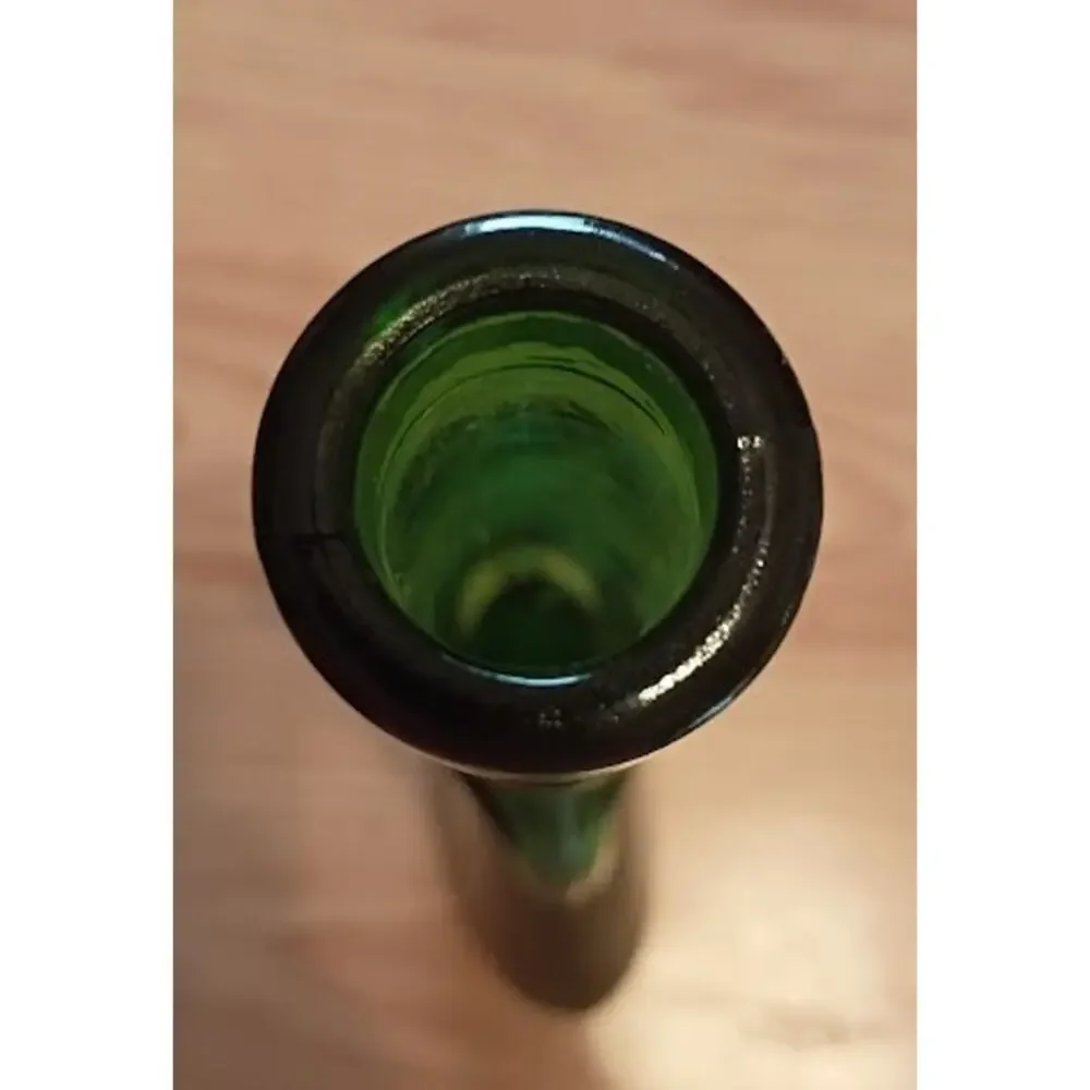 Vintage Empoli Green Glass Rifle Decanter Stag Deer Stopper Hunter Decor Italy
